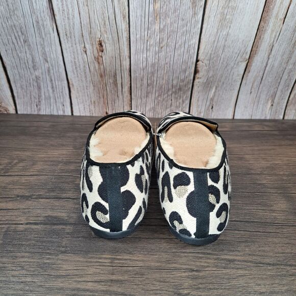 Skechers Cleo Cozy Loafer Natural Black Leopard Slipper Women's 7 (NIB) Faux Fur - Picture 4 of 9